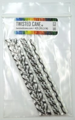 Tuxedo Twisted Cane Assortment - 96 COE -Stained Glass Deals Store 229562 30