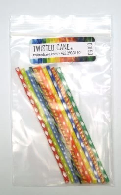 Rainbow Assortment Twisted Cane Pack - 90 COE -Stained Glass Deals Store 229590 30