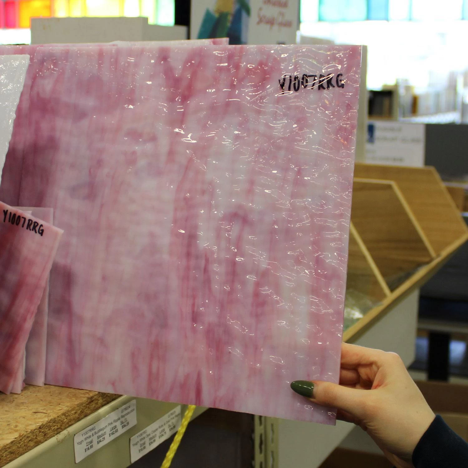 Youghiogheny White And Bubblegum Pink Ripple Reproduction 4 Youghiogheny White And Bubblegum Pink Ripple Reproduction - Image 4