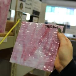 Youghiogheny White And Bubblegum Pink Ripple Reproduction 11 Youghiogheny White And Bubblegum Pink Ripple Reproduction -Stained Glass Deals Store 229645 40