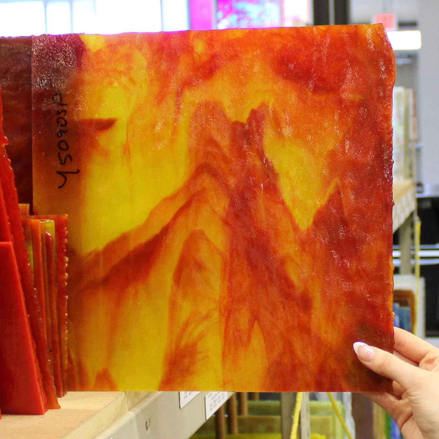 Youghiogheny Lemon Yellow Ice And Red Stipple 5 Youghiogheny Lemon Yellow Ice And Red Stipple - Image 5