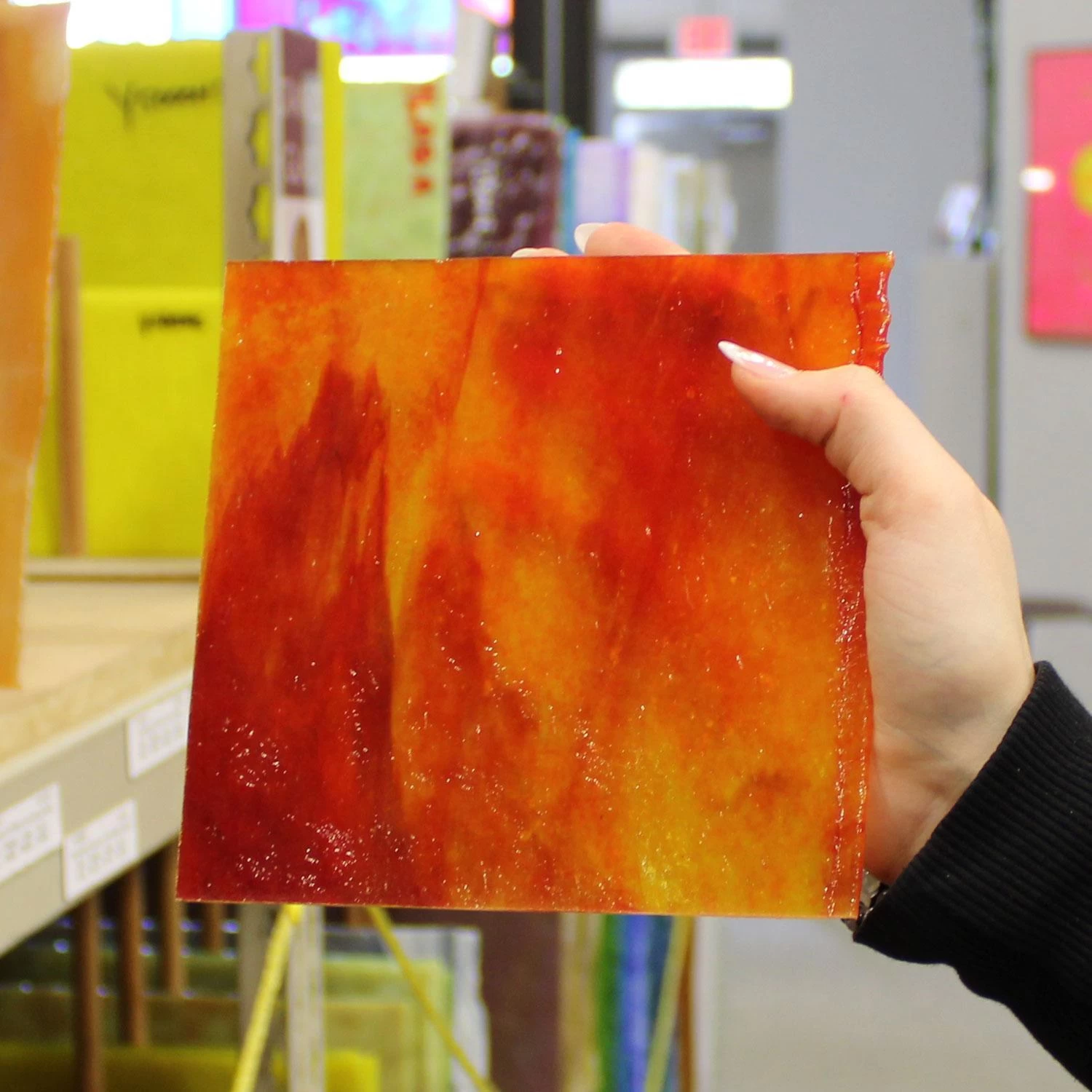 Youghiogheny Lemon Yellow Ice And Red Stipple 6 Youghiogheny Lemon Yellow Ice And Red Stipple - Image 6