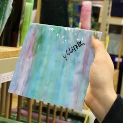 Youghiogheny White Opal, Turquoise, Green And Gold Pink Reproduction 14 Youghiogheny White Opal, Turquoise, Green And Gold Pink Reproduction -Stained Glass Deals Store 229685 50