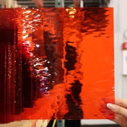 Oceanside Orange Transparent Waterglass 9 Oceanside Orange Transparent Waterglass -Stained Glass Deals Store 230039 30