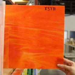 Oceanside Orange And White Translucent Streaky - 96 COE -Stained Glass Deals Store 230046 30