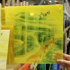 Oceanside Yellow And White Wispy - 96 COE -Stained Glass Deals Store 230328 30