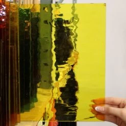 Oceanside Yellow Transparent Waterglass -Stained Glass Deals Store 230501 30