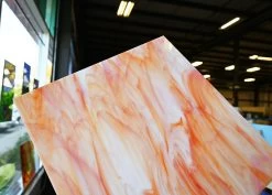 Oceanside White And Orange Opal Streaky - 96 COE -Stained Glass Deals Store 230516 40