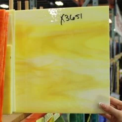 Oceanside White And Yellow Opal Streaky - 96 COE -Stained Glass Deals Store 230522 30