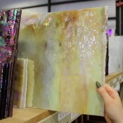 Youghiogheny White Opal, Yellow And Amber Iridized Mottle -Stained Glass Deals Store 232432 50