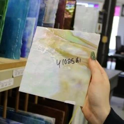 Youghiogheny White Opal, Yellow And Amber Iridized Mottle -Stained Glass Deals Store 232432 60