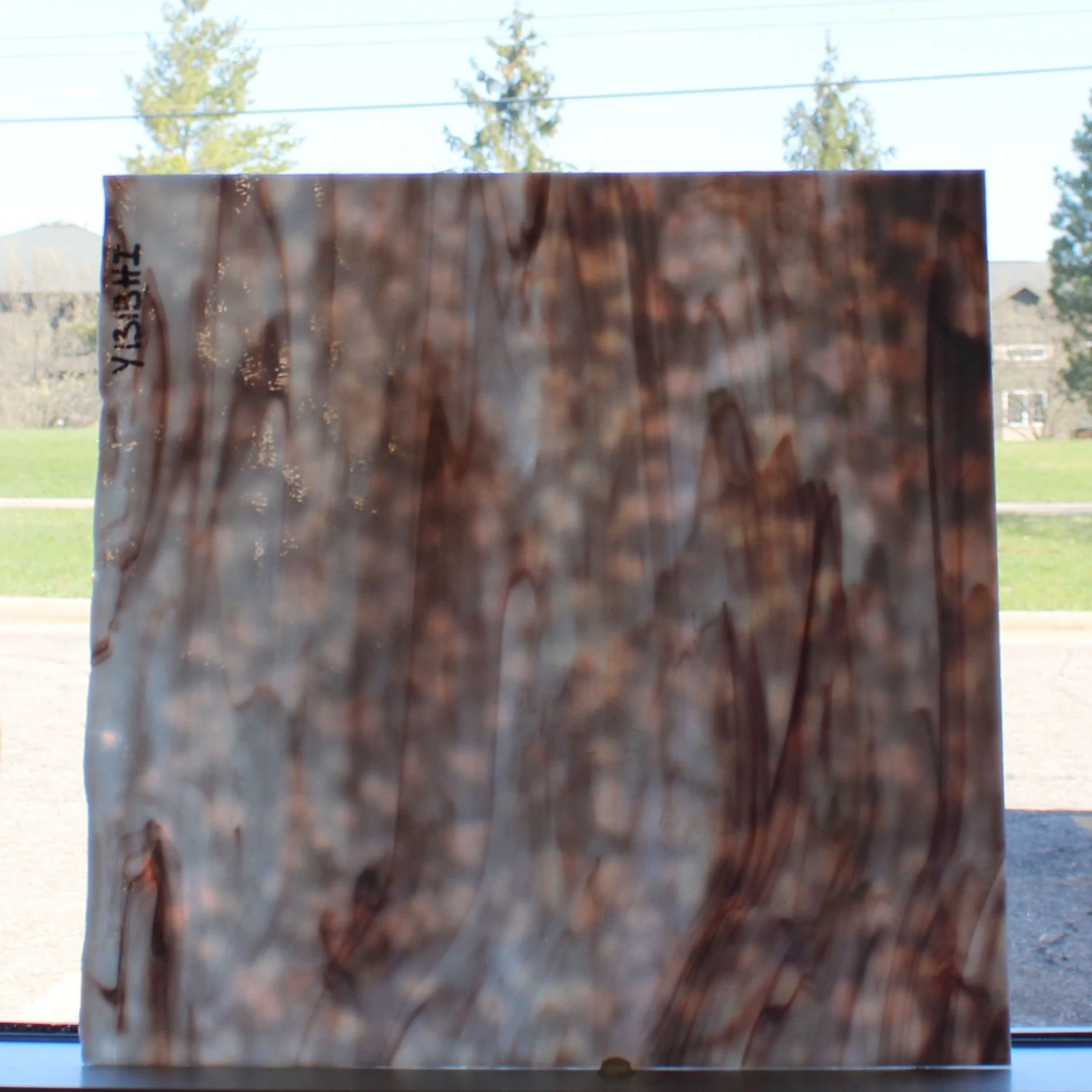 Youghiogheny Soft White Opal And Chocolate Brown Iridized Mottle 2 Youghiogheny Soft White Opal And Chocolate Brown Iridized Mottle - Image 2