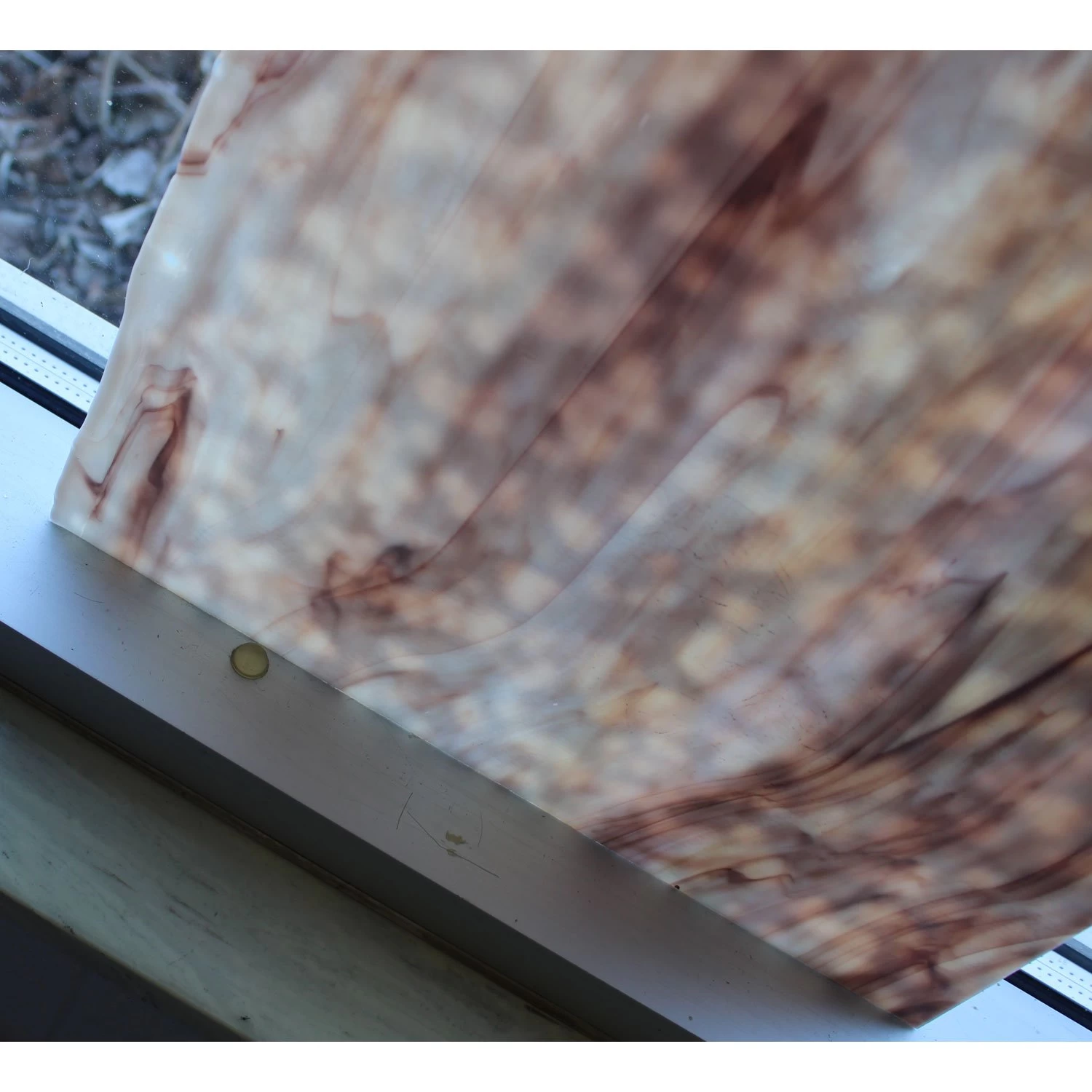 Youghiogheny Soft White Opal And Chocolate Brown Iridized Mottle 4 Youghiogheny Soft White Opal And Chocolate Brown Iridized Mottle - Image 4