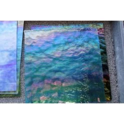 Youghiogheny Turquoise Iridized Stipple -Stained Glass Deals Store 232456 60