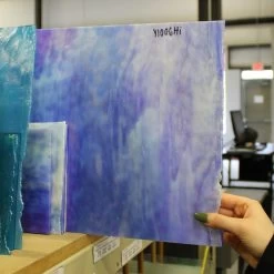 Youghiogheny White Opal And Cobalt Blue Iridized Mottle -Stained Glass Deals Store 232460 40