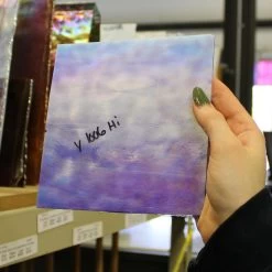 Youghiogheny White Opal And Cobalt Blue Iridized Mottle -Stained Glass Deals Store 232460 50