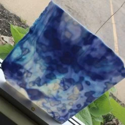 Uro Steel Blue And Sky Blue On White Mottle -Stained Glass Deals Store 234231 30