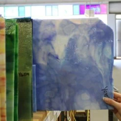 Uro Steel Blue And Sky Blue On White Mottle -Stained Glass Deals Store 234231 40