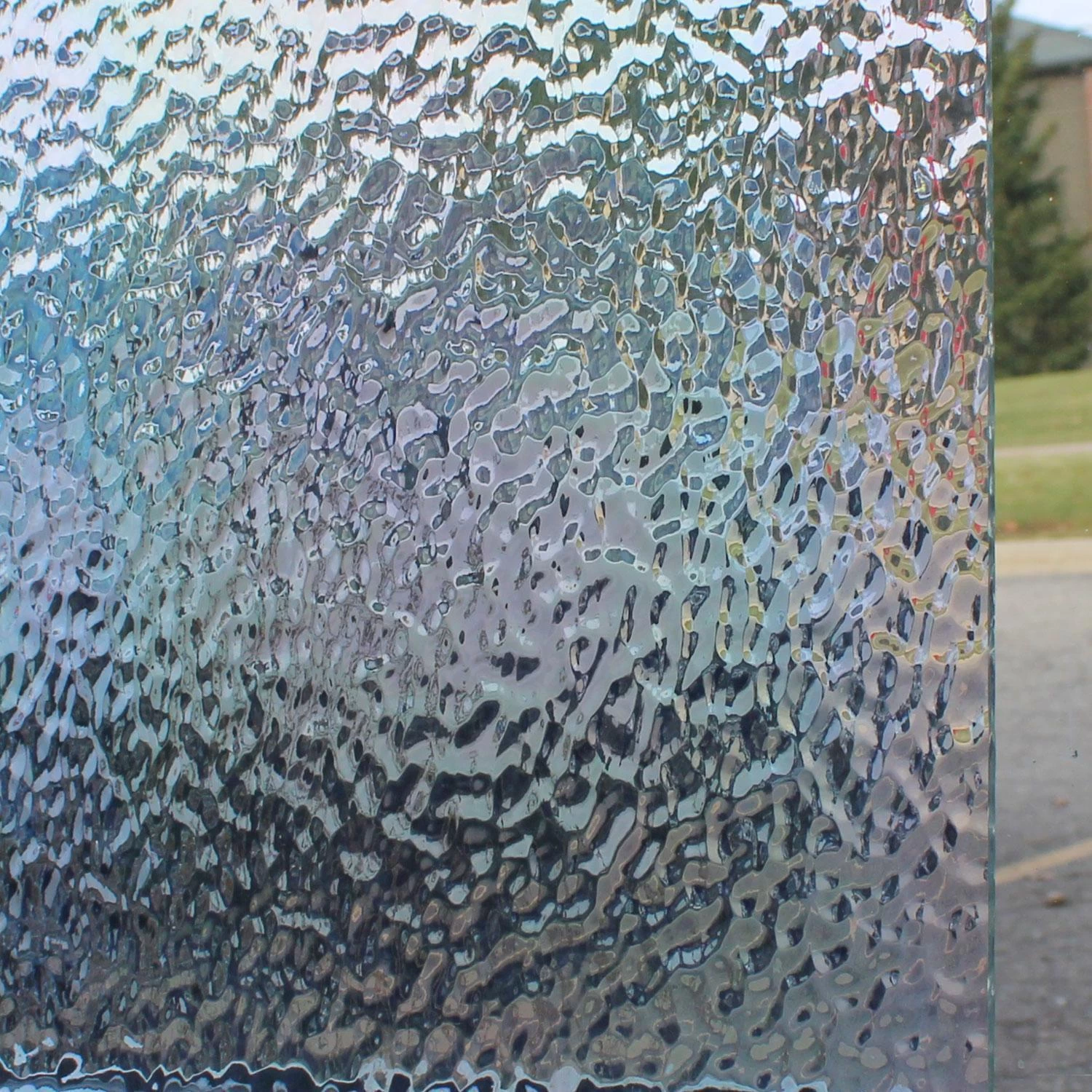 Oceanside Clear Iridized Hammered 2 Oceanside Clear Iridized Hammered - Image 2