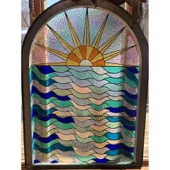 Oceanside Clear Iridized Hammered 18 Oceanside Clear Iridized Hammered -Stained Glass Deals Store 234259 80