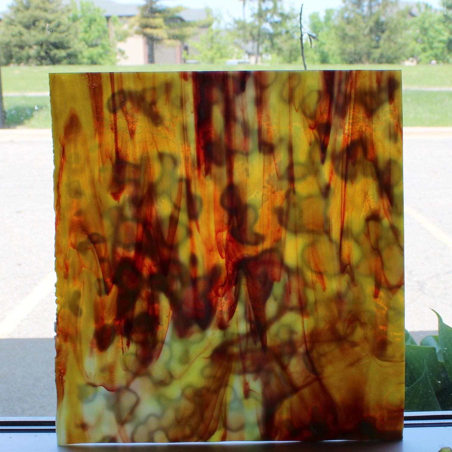 Uro Ruby, Golden Yellow And Red On White Mottle 2 Uro Ruby, Golden Yellow And Red On White Mottle - Image 2