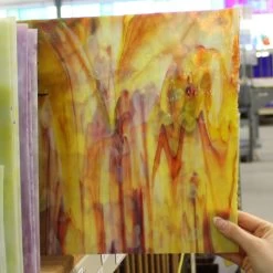 Uro Ruby, Golden Yellow And Red On White Mottle 13 Uro Ruby, Golden Yellow And Red On White Mottle -Stained Glass Deals Store 234853 40