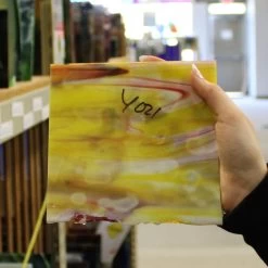 Uro Ruby, Golden Yellow And Red On White Mottle 14 Uro Ruby, Golden Yellow And Red On White Mottle -Stained Glass Deals Store 234853 50