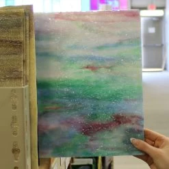 Uro Sky Blue, Sea Green With White, Gold Pink Streaky Granite -Stained Glass Deals Store 234958 50