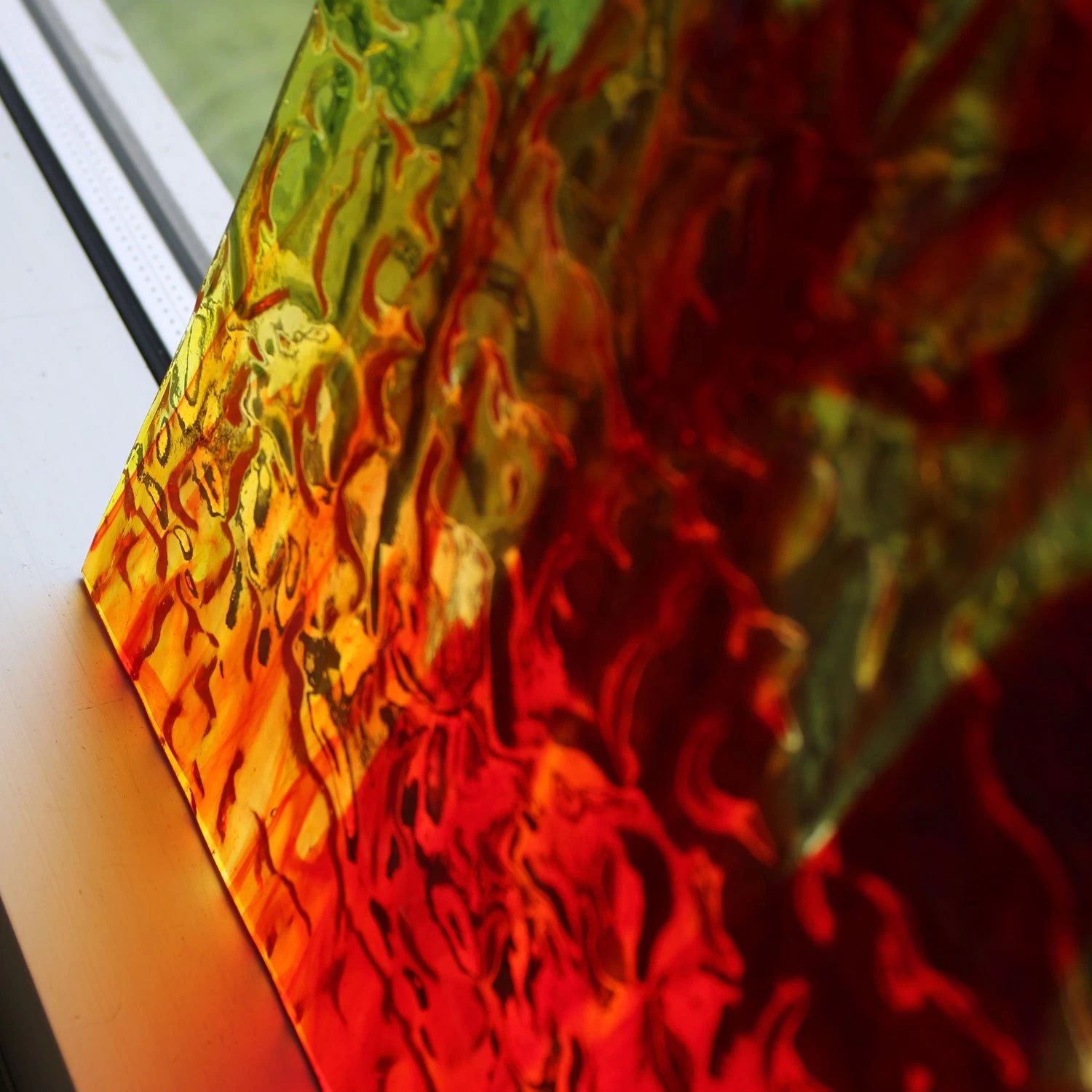 Wissmach Red And Yellow Streaky Transparent Flemish 4 Wissmach Red And Yellow Streaky Transparent Flemish - Image 4