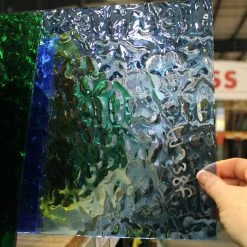 Wissmach Light Copper Blue Transparent Flemish -Stained Glass Deals Store 235130 40