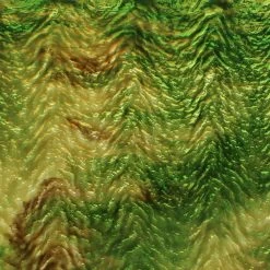 Uro Light Brown, Dark Brown And Green Herringbone Ripple