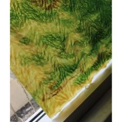 Uro Light Brown, Dark Brown And Green Herringbone Ripple -Stained Glass Deals Store 238526 40