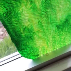 Uro Emerald, Spring And Light Green Herringbone Ripple -Stained Glass Deals Store 238541 40