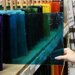 Tiffany Today Peacock Blue Transparent -Stained Glass Deals Store 238631 40