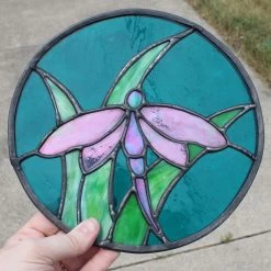 Tiffany Today Peacock Blue Transparent -Stained Glass Deals Store 238631 80