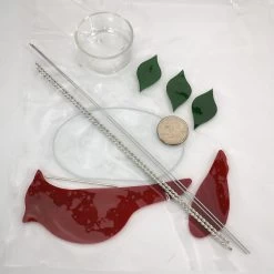 Pre-Cut Cardinal Votive Kit -Stained Glass Deals Store 238887 20