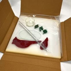 Pre-Cut Cardinal Votive Kit -Stained Glass Deals Store 238887 30