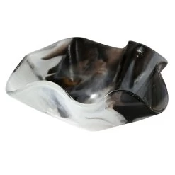 Delphi Superior Black, White And Clear Streaky - 90 COE -Stained Glass Deals Store 238987 60