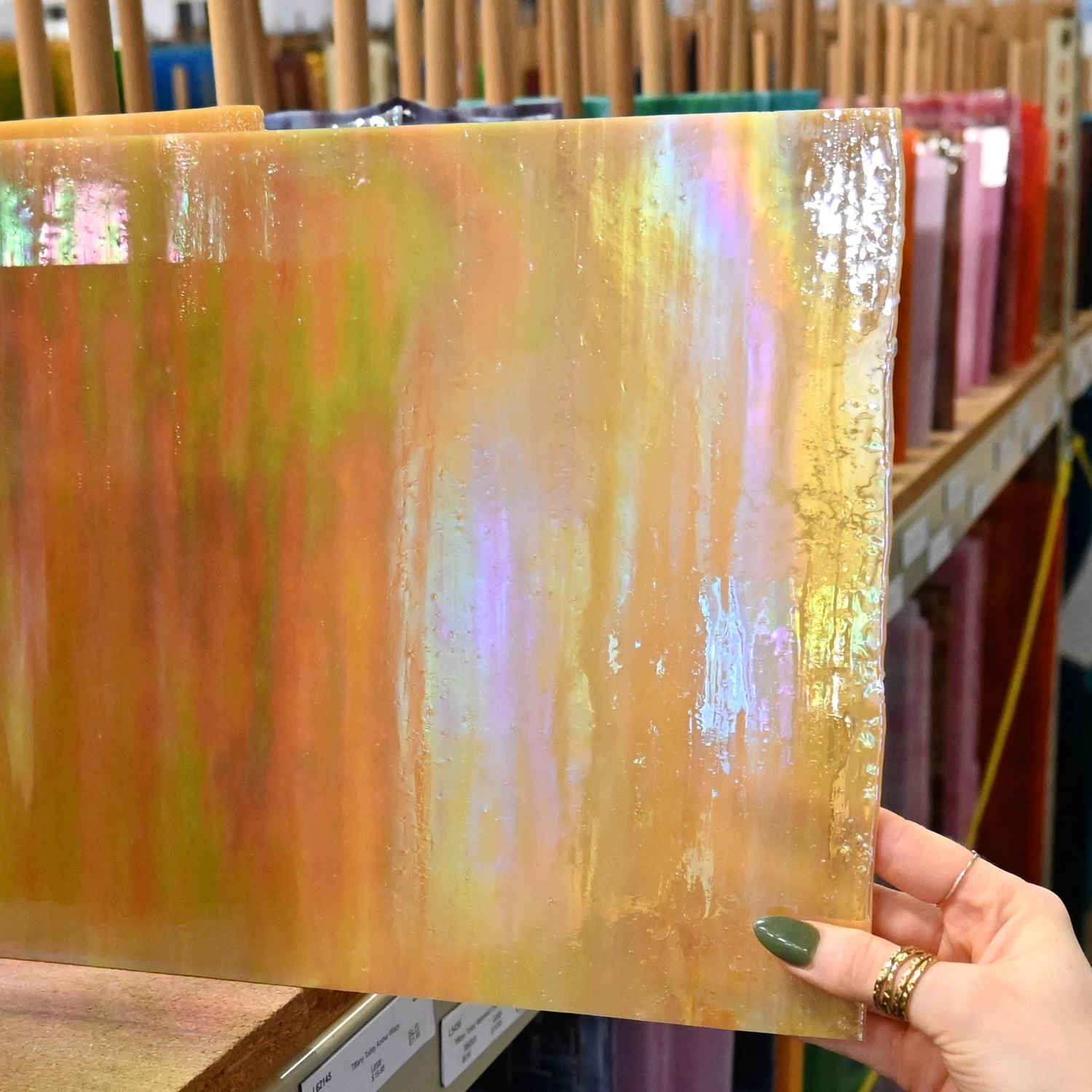 Tiffany Today Amber Iridized Opal Wispy 5 Tiffany Today Amber Iridized Opal Wispy - Image 5